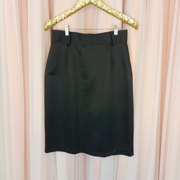 Vintage 80s Ellen D Union Made Womens Black Pencil Skirt size 13/14 - Picture 1 of 9